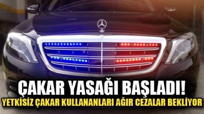 İzinsiz Çakar ve Tepe Lambası Kullanma Cezası İzinsiz Çakar ve Tepe Lambası Kullanma Cezası