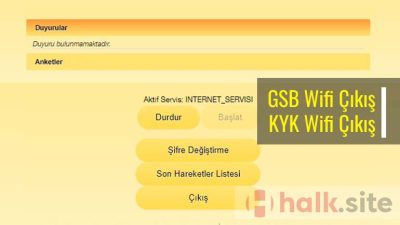 GSB Wifi Çıkış - KYK Wifi Çıkış